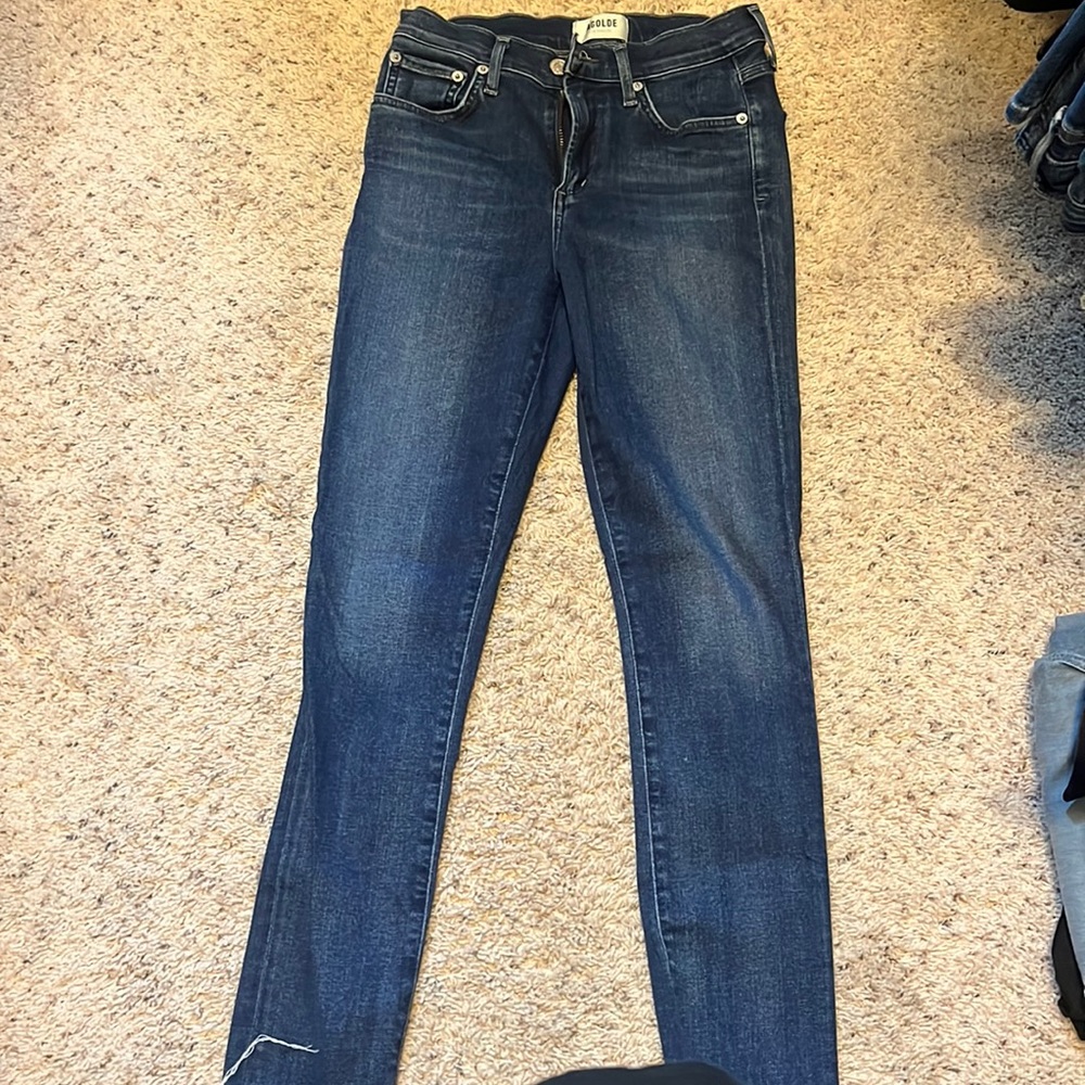 Agolde “Sophie” skinny frayed jeans